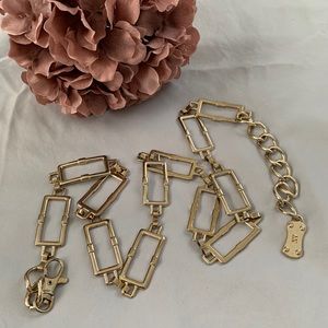 Michael Kors gold rectangle chain link belt